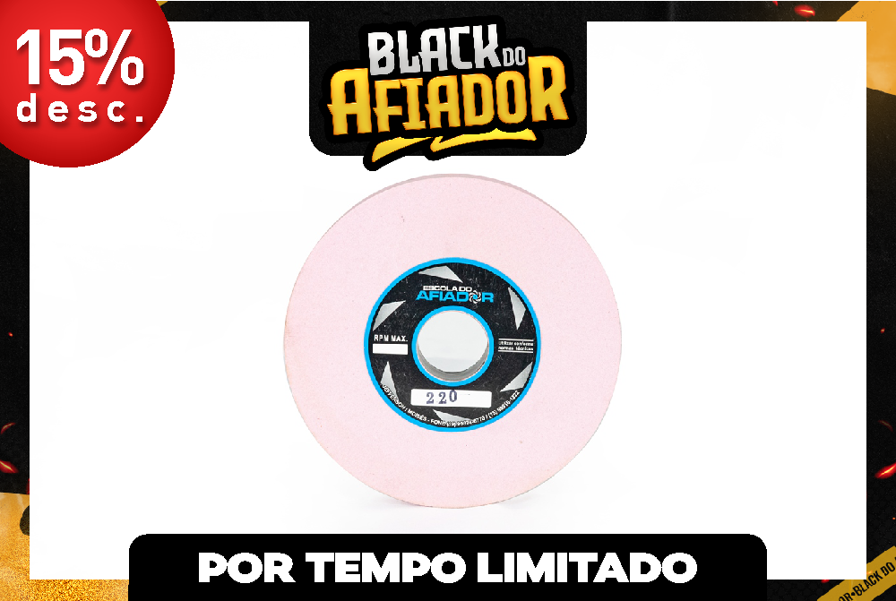 Rebolo Rosa 6 Grão 220 (Alicate)